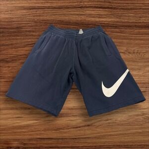 Vintage Nike Sportswear Club Fleece Shorts Mens Medium Blue White Swoosh Casual